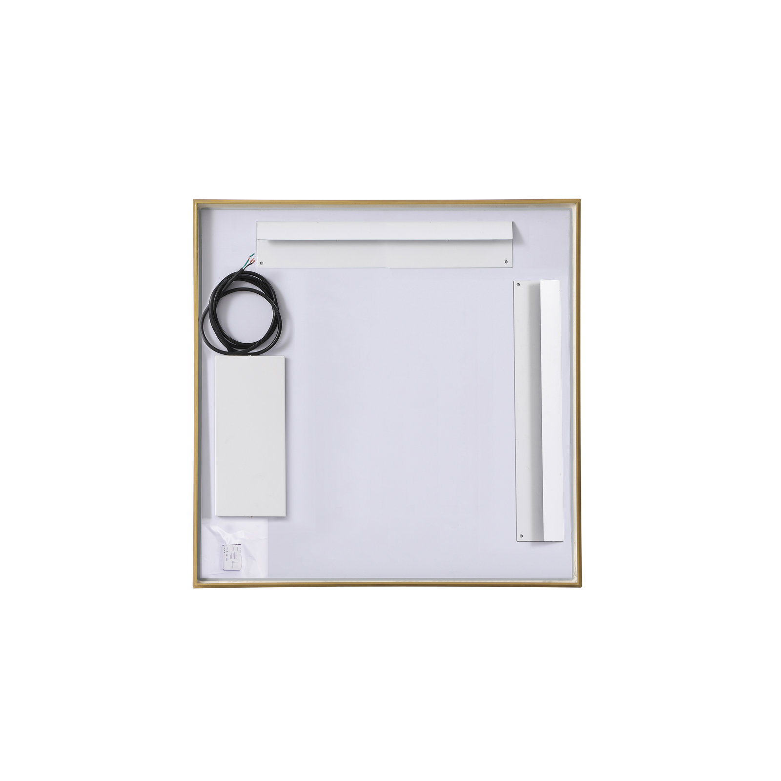 Piche Aluminum Mirror, Brass, 30" x 30"