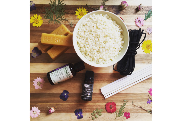 Ingredients for the scented floral tablets.