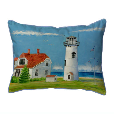 Chatham MA Lighthouse Outdoor Throw Pillow