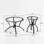 Table basse 3 pièces ronde en verre trempé et fonctionnelle pour espace de vie principal de style rétro