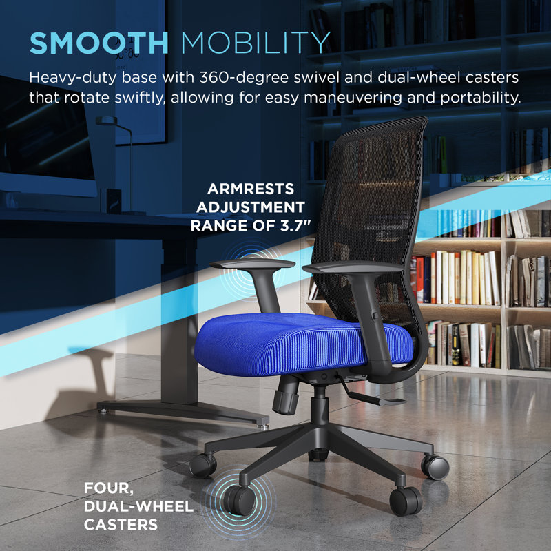 ProTask Swivel Executive Chair, Blue