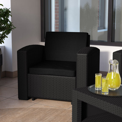 Chaise de patio avec coussins Mesvin