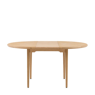 Extendable Round Solid Wood Top Dining Table