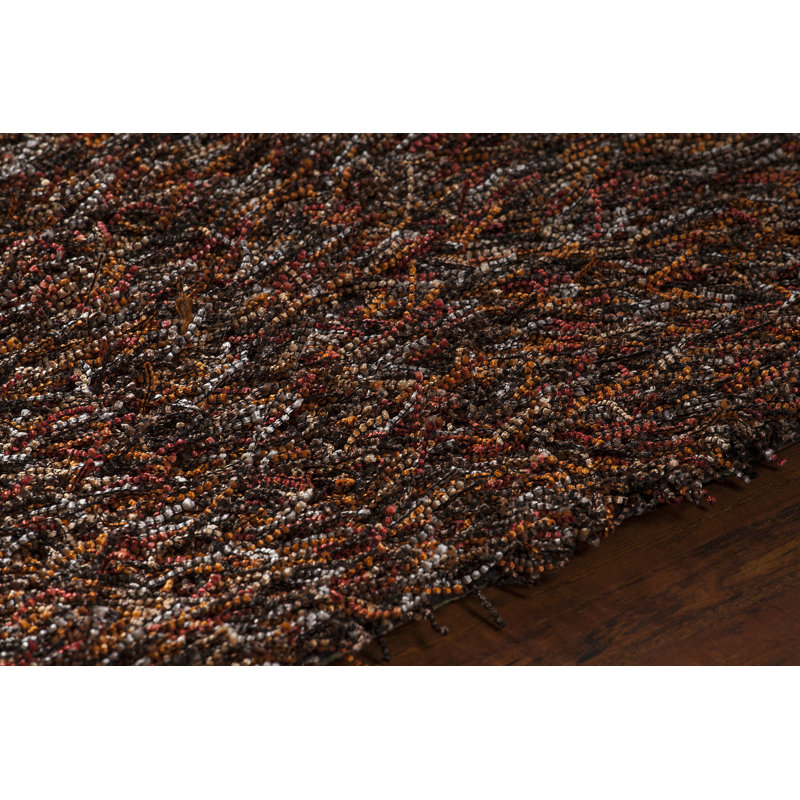 Tapis brun tissé à la main Astrid, Rectangle 5 pi x 7 pi 6 po