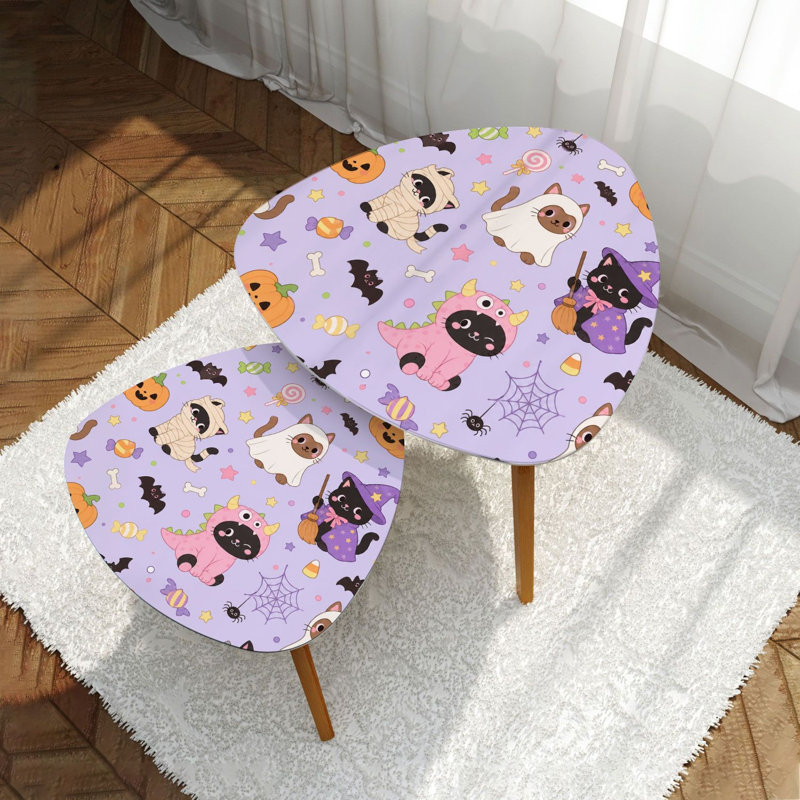 Ensemble de 2 tables basses gigognes Triangle