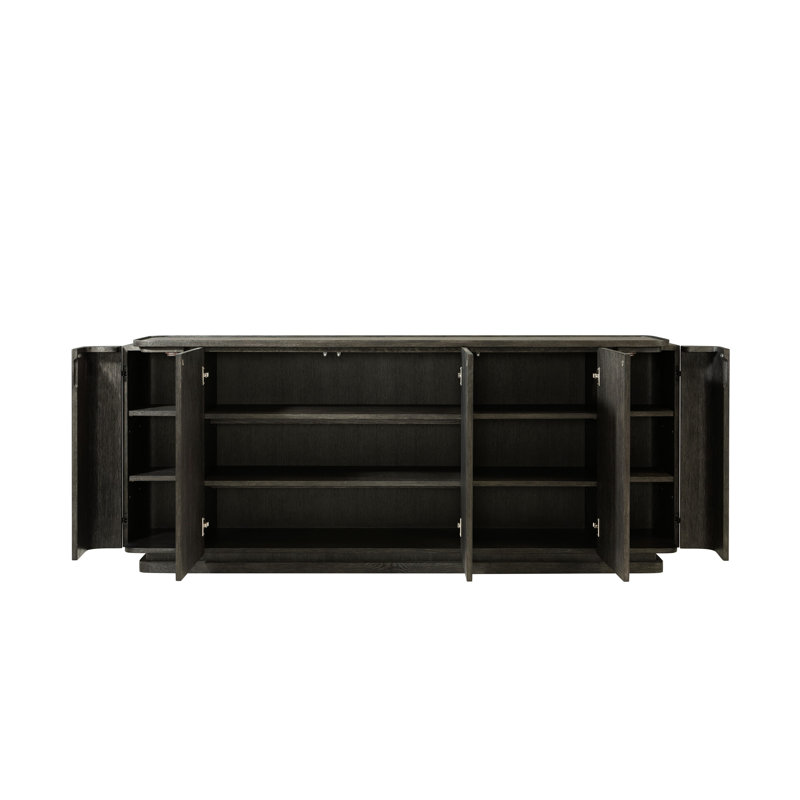 Repose 78.75'' W Solid Wood Sideboard, Charcoal Oak