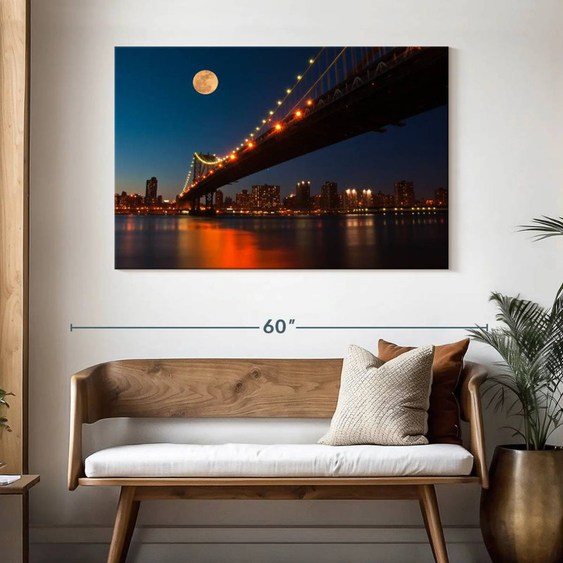 Moonlit Manhattan Bridge