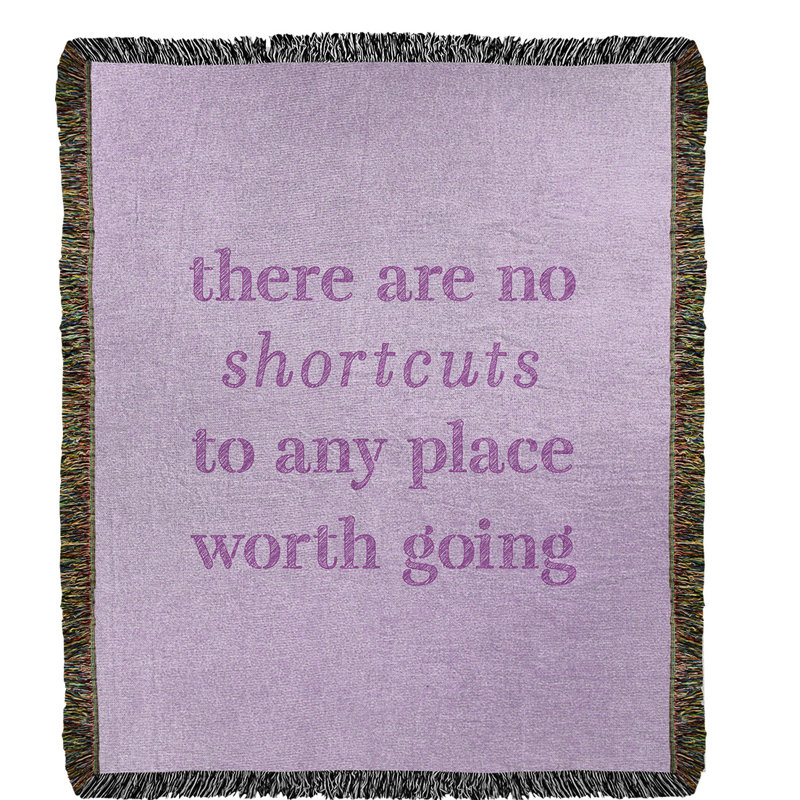 Hand Woven Throw Blanket, 60" L x 50" W, Violet