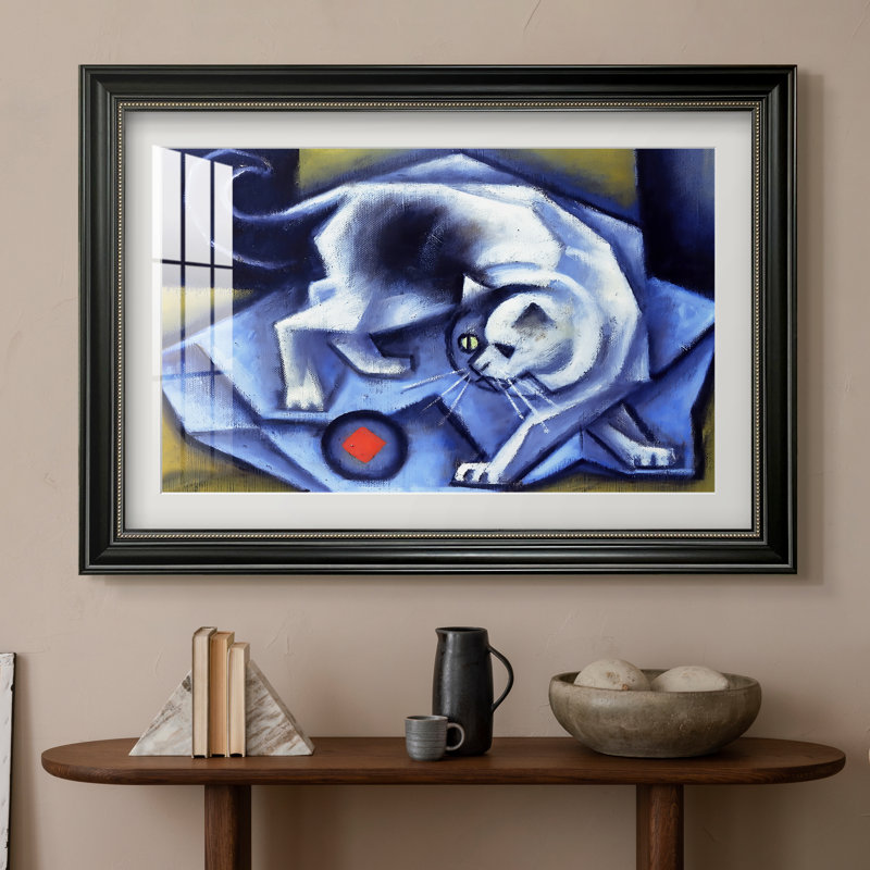 Le Chat blanc (Der weiÃŸe Kater), 1912 - Jean Metzinger - Estampe encadrée sur mesure, Format intérieur 20 po x 28 po