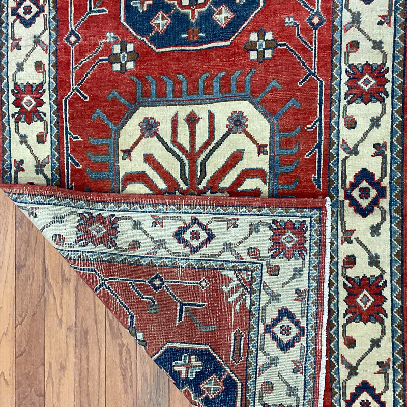 Handmade Kazak Wool Rug