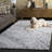Kries Shag 102 Handwoven Polyester/Micro Polyester Abstract Indoor Use Only Rug in Ivory/Gray-681382232