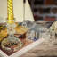 8 Piece Glass Tabletop Candelabra Set