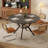 42.5-58.2 Inch Extendable Round Dining Table With Storage Shelf For 4-6 People-1252142057