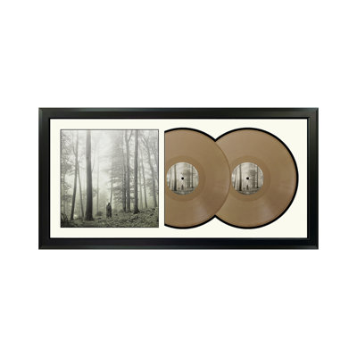 "Taylor", "Folklore", art mural double disque vinyle encadré, présentation de la pochette d'albums, décor de souvenirs de musique, cadeau unique pour les amateurs de vinyle