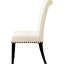 De 2 chaises d'appoint beiges - housse en tissu de lin, rembourrage en mousse, pieds de couleur rustique pour la vie et le bureau (2) rembourrés, rembourrés, pour la maison-1062814397
