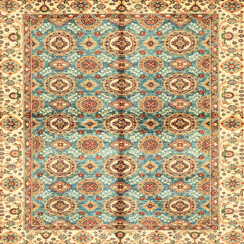 Tapis abstrait moderne 3204, Carré 8 pi