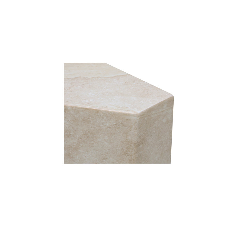 Nix Outdoor Side Table Green, Travertine