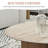 36'' Round Coffee Table With Three Legs, Mid Century Modern Coffee Table With Travertine Stone Tabletop