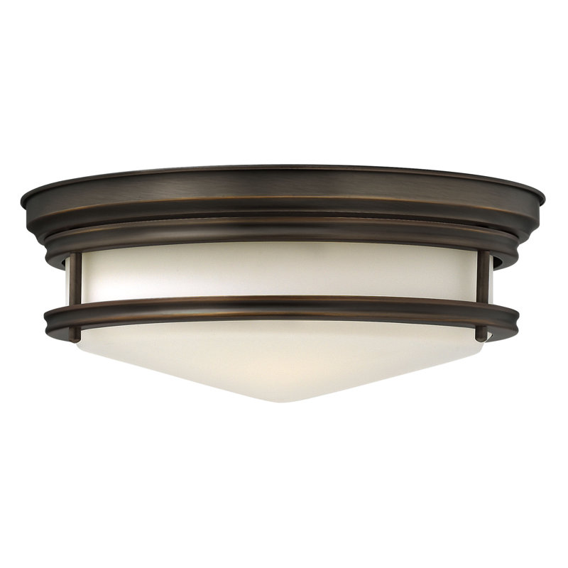 Plafonnier encastré 3 lumières 14 po Hadley, Bronze huilé, Incandescent