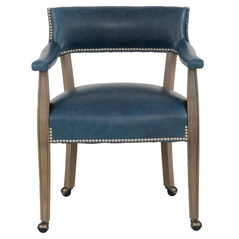 Thayer Leather Occasional Chair, 1111 Brown, Small Aged Bronze, Almond Buff
