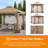 Sunjoy 12 x 12 ft Aluminum Frame 2-Tier Steel Soft Top Gazebo with Netting and Curtains-47916182
