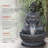 Buddha Statue Floor Fountain with LED Lights, 53", Gray-1515457814