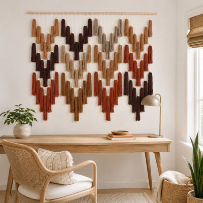 Boho Geometric 39'' W X 45'' L Macrame Wall Hanging