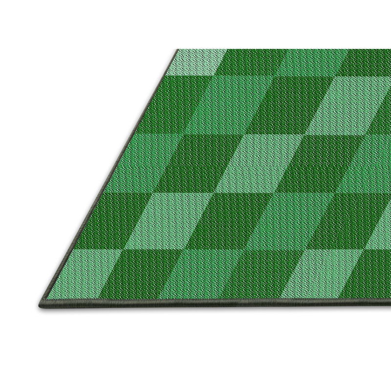 Tapis vert à motif géométrique Eimear, Rectangle 6 pi x 9 pi