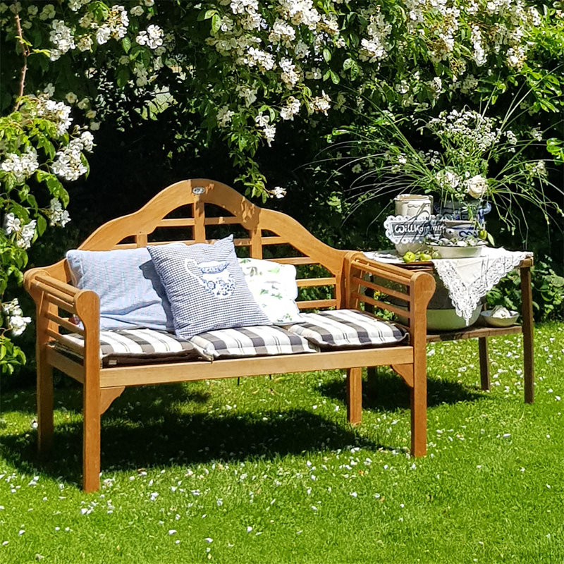 Glastenbury Solid Wood Eucalyptus Outdoor Bench