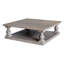 Table basse à piédestal en bois massif