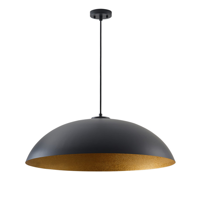 1-Light black iron adjustable pendant lamp