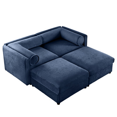 Luxurious Chenille With Storage & Ergonomic For Relaxing 2 Elegant Cylindrical Design