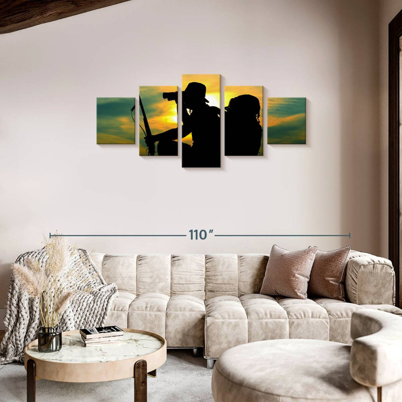 Hunter Scouting, 34" H x 74" W