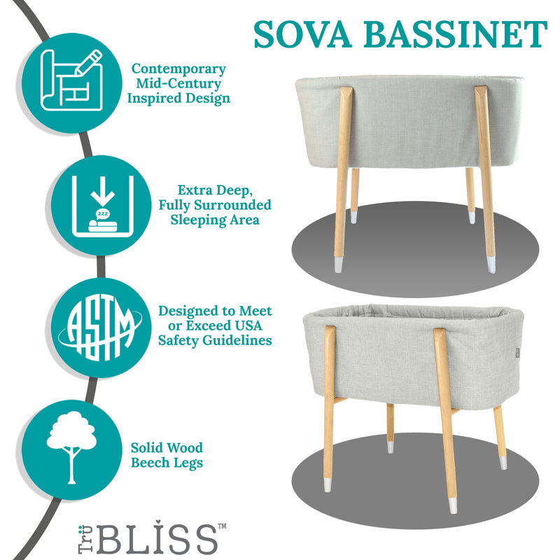 Sova Bassinet - Pink, Gray
