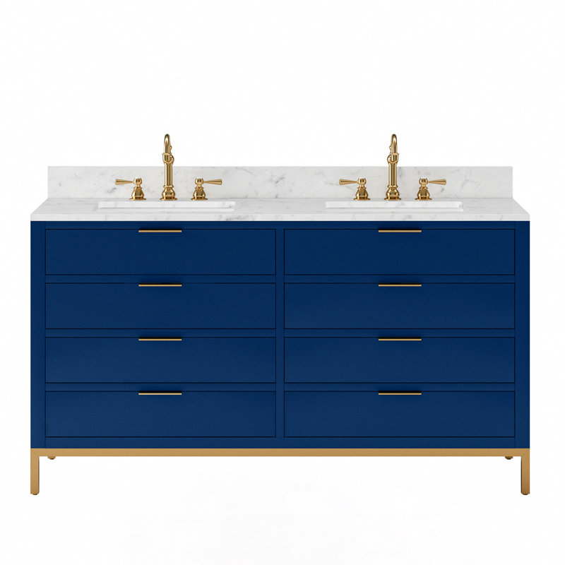 60'' W Double Vanity, 60", Monarch Blue
