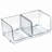 Azar Displays Small Clear Stackable Bin, 2-pack