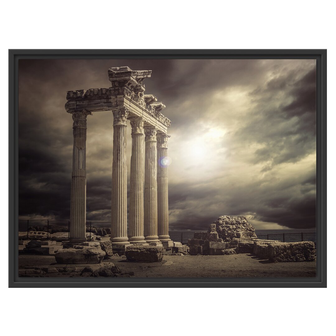 Gerahmtes Wandbild Apollon Tempel Ruine in Side