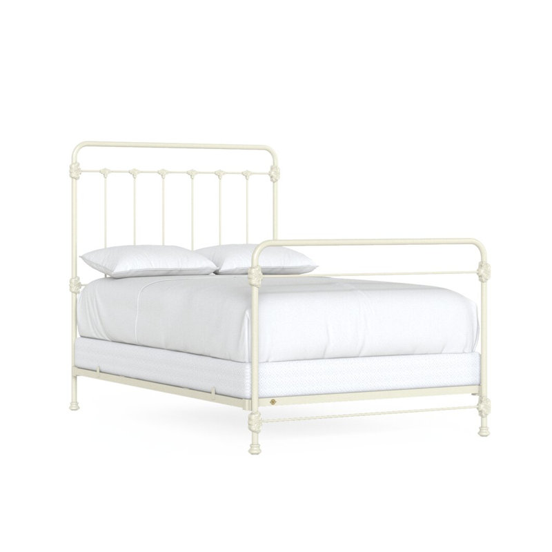 160 Picket Fence Bed | Open Foot Standard, Full / Double, Gloss Off-White