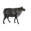 Sculpture en aluminium en forme de mouton en aluminium bronze foncé patiné 46 po x 17 po x H 34 po