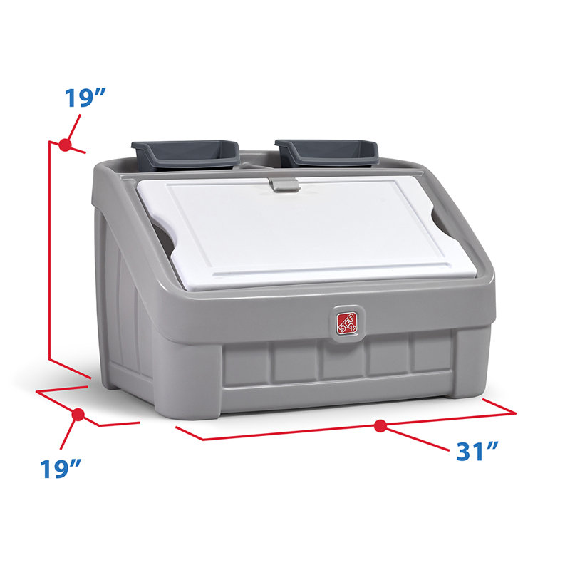 Step2 Gray 2-in-1 Toy Box