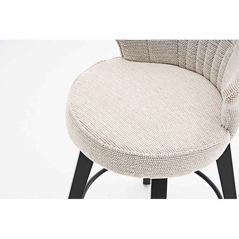 Ensemble de 2 tabourets de bar pivotants, Blanc