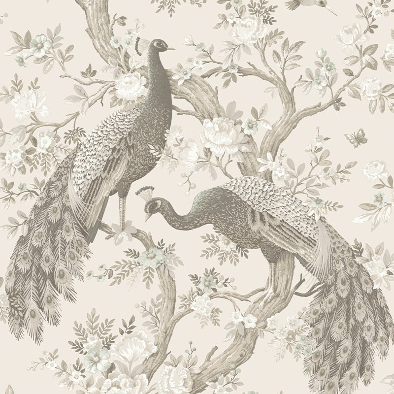 Laura Ashley Belvedere Wallpaper Roll, Soft Truffle