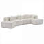 Canapés modulaires | Canapé modulaire moderne en L de 140 po à 4 places pour salon | Blanc neige | Blanc | Polyester-712235544