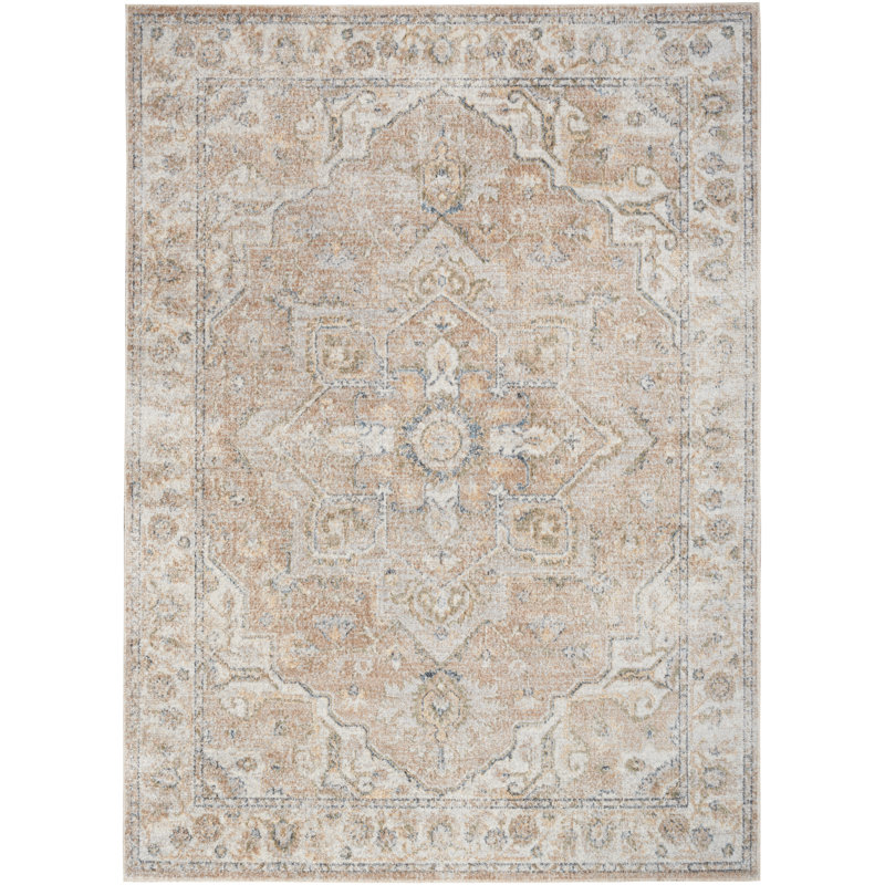 Laleia Washable Oriental Indoor Rug, Rectangle 5'3" x 7'