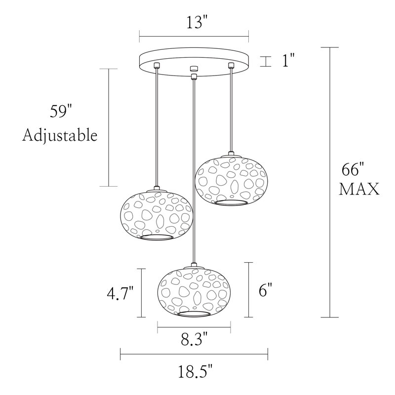 Willeford 3 - Light Copper Pendant