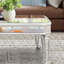 Table basse rectangulaire à miroir en argent-56504477