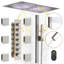 Système de douche thermostatique à pluie et à DEL de 27,5 pouces avec barre coulissante et portatif 2-en-1 Rodeo-97793329