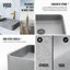 Lavabo vasque rectangulaire fait à la main gris L 16 po x l 12 po x H 4 po Segovia