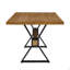 Table de salle à manger à pieds en X (brun)