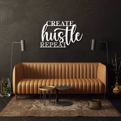 Create Hustle Repeat Wall Art